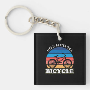 Het leven is beter op een fiets sleutelhanger