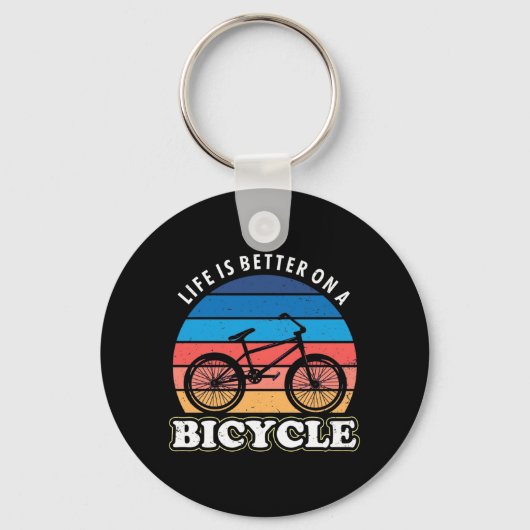 Het Leven Is Beter Op Een Fiets Sleutelhanger (Voorkant)
