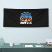 Het leven is beter op een fiets spandoek (Beurs)