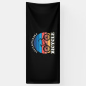 Het leven is beter op een fiets spandoek (Verticaal)