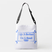Het leven is beter op een grens. crossbody tas (Achterkant)