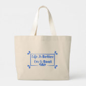 Het leven is beter op een grens. grote tote bag (Achterkant)