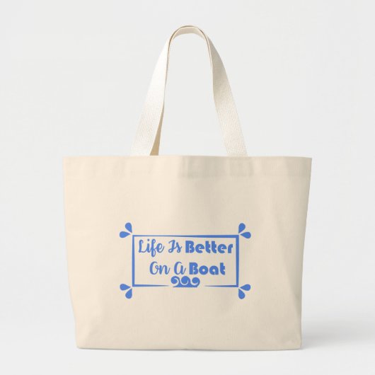 Het leven is beter op een grens. grote tote bag (Voorkant)