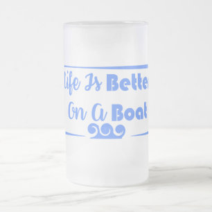 Het leven is beter op een grens. matglas bierpul
