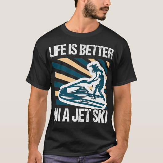 Het leven is beter op een jet skimboardwater t-shirt (Voorkant)