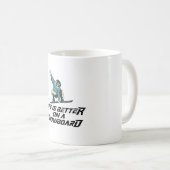 het leven is beter op een sneeuwbord koffiemok (Voorkant rechts)