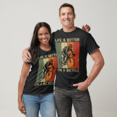 Het leven is beter op Fiets Grappig Fietsen T-shirt (Unisex)