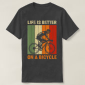 Het leven is beter op fietsen t-shirt (Design voorkant)