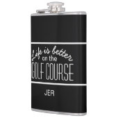 Het leven is beter op Golfcursus Quote Monogramed Heupfles (Links)
