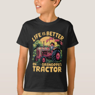 Het leven is beter op Grandpas Tractor T-shirt