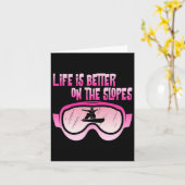 Het leven is beter op hellingen Snowboard Mountain Kaart (Gele Bloem)