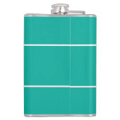 Het leven is beter op het Blauwgroen monogram Golf Heupfles (Achterkant)