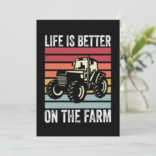 Het leven is beter op het Boerderij - liefhebbers Kaart (Staand voorkant)