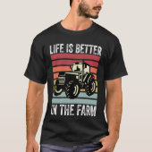 Het leven is beter op het Boerderij - liefhebbers T-shirt (Voorkant)