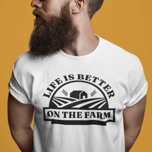 Het leven is beter op het Boerderij T-shirt