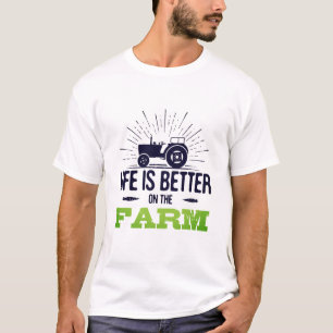 Het leven is beter op het Boerderij T-shirt