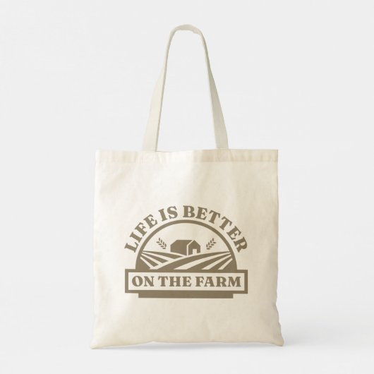 Het leven is beter op het Boerderij Tote Bag (Achterkant)
