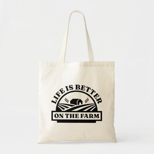 Het leven is beter op het Boerderij Tote Bag (Voorkant)