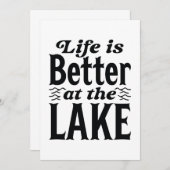 Het leven is beter op het meer bedankkaart (Voorkant / Achterkant)