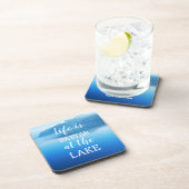 "Het leven is beter op het meer" Bier Onderzetter (Rechterzijde)