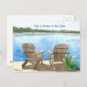 Het leven is beter op het meer briefkaart (Voorkant / Achterkant)