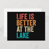 Het leven is beter op het meer briefkaart (Voorkant / Achterkant)