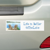 Het leven is beter op het meer bumpersticker (Op auto)