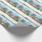 Het leven is beter op het meer cadeaupapier (Hoek)