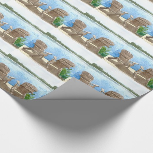 Het leven is beter op het meer cadeaupapier (Hoek)