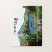 Het leven is beter op het meer | Familienaam Legpuzzel (Verticaal)