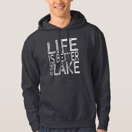 Het leven is beter op het meer hoodie (Voorkant)