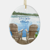 Het leven is beter op het meer keramisch ornament (Rechts)