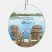 Het leven is beter op het meer keramisch ornament (Links)