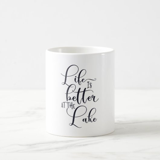 Het leven is beter op het meer koffiemok (Center)