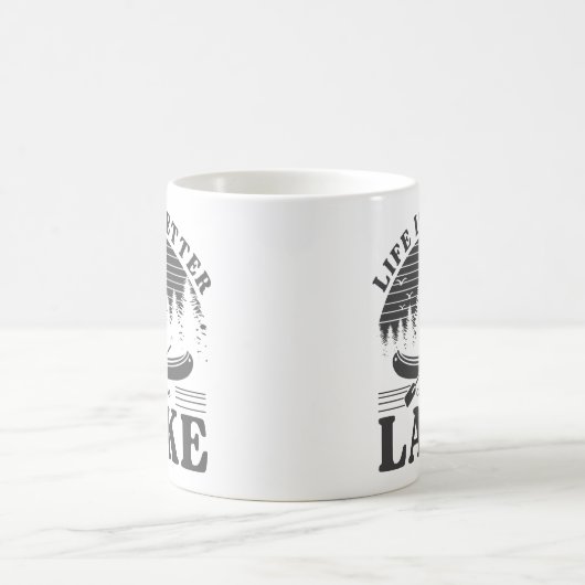 Het leven is beter op het meer koffiemok (Center)