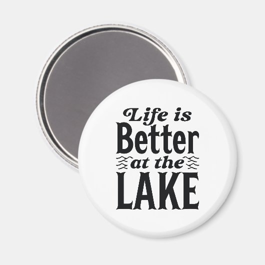Het leven is beter op het meer magneet (Voorkant / Achterkant)