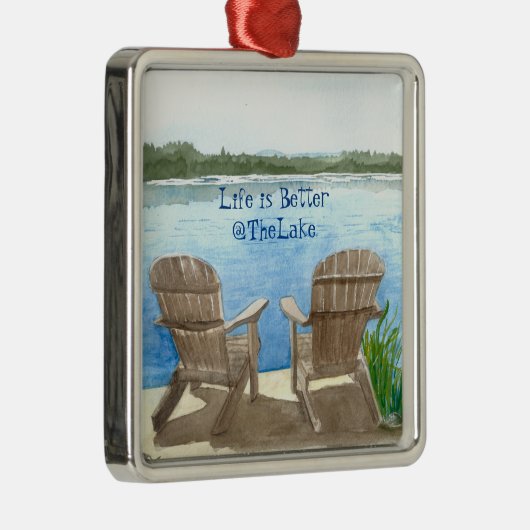 Het leven is beter op het meer metalen ornament (Rechts)