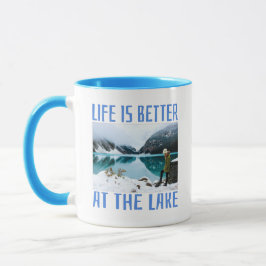 Het leven is beter op het meer mok
