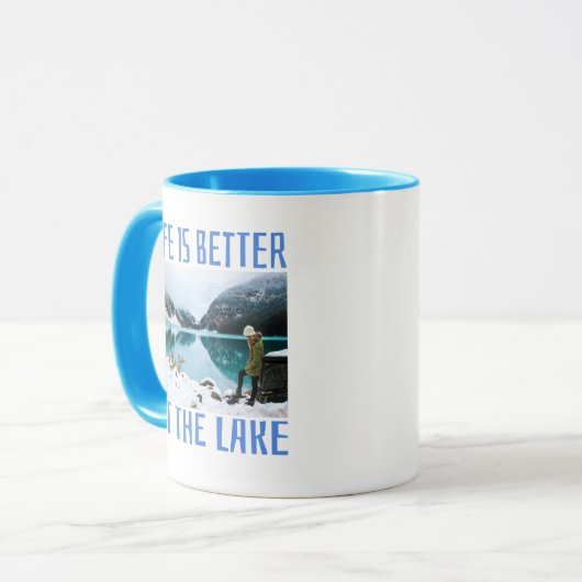 Het leven is beter op het meer mok (Voorkant links)