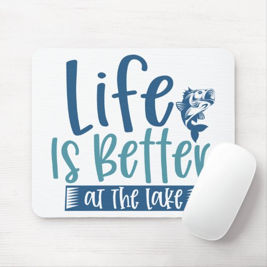 Het leven is beter op het meer muismat (Met muis)