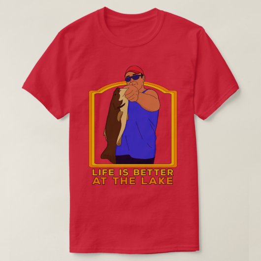 Het leven is beter op het meer t-shirt (Design voorkant)