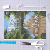 Het leven is beter op het meer tissuepapier (Craft)