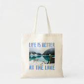 Het leven is beter op het meer tote bag (Voorkant)