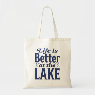 Het leven is beter op het meer tote bag