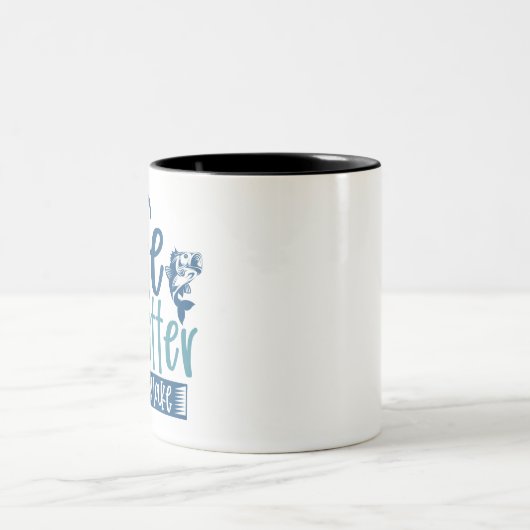 Het leven is beter op het meer tweekleurige koffiemok (Center)