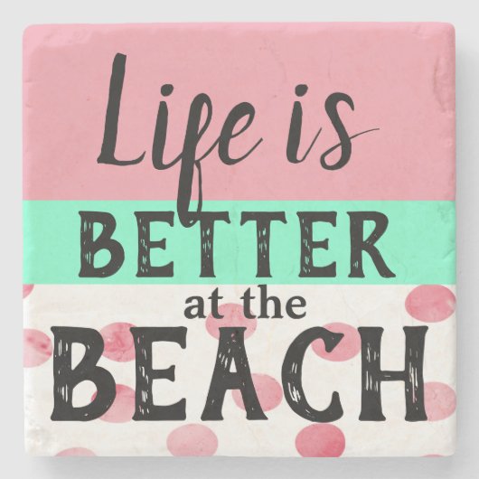 HET LEVEN IS BETER OP HET NAAM onderzetter (Voorkant)