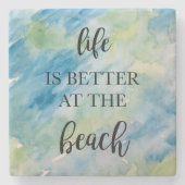 Het leven is beter op het Onderzetter van de Beach (Voorkant)