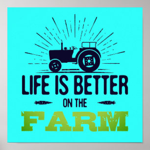 Het leven is beter op het Poster van de Boerderij