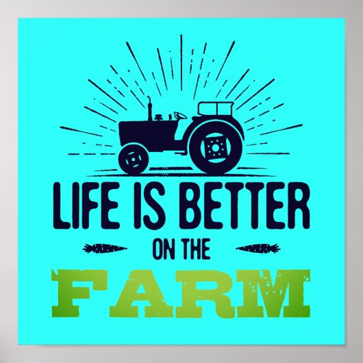 Het leven is beter op het Poster van de Boerderij (Voorkant)
