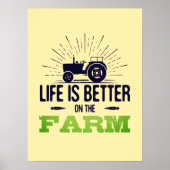 Het leven is beter op het Poster van de Boerderij (Voorkant)